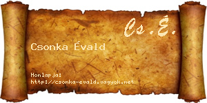 Csonka Évald névjegykártya